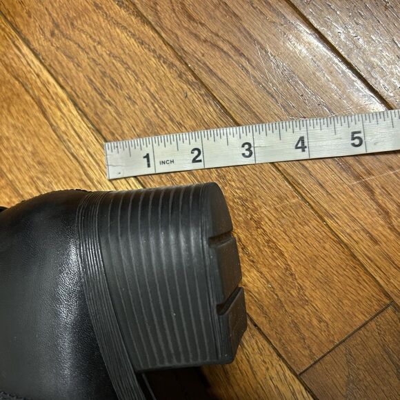 Bandolino Womens Size 8M Black Leather Zip Buckle Knee High Fashion Boots - Picture 10 of 11